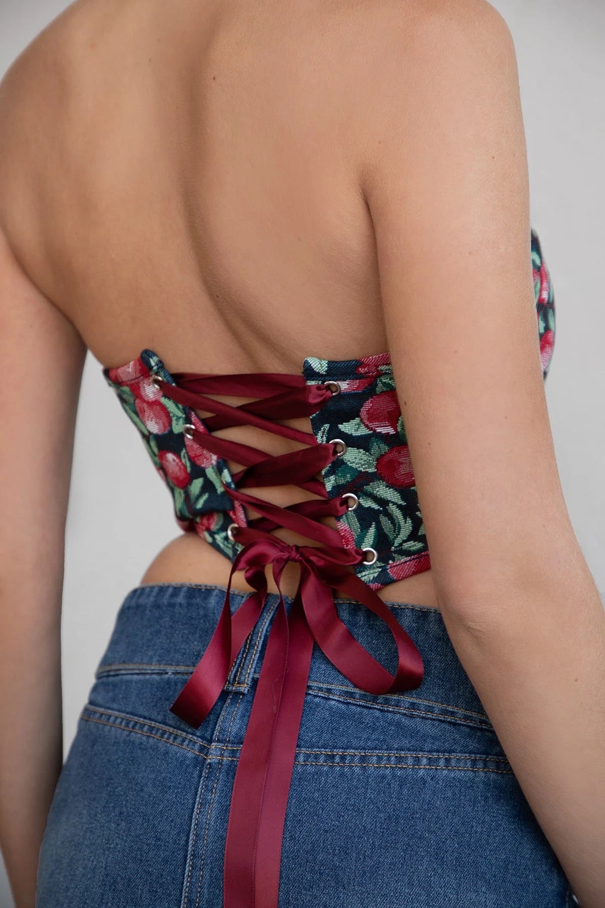 Cherry Tapestry Corset